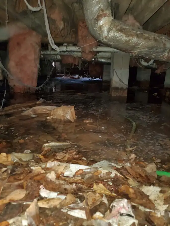 Crawl space flood assessment for Commercial Water Damage Restoration in Perry Heights